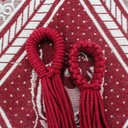 Ver imagem 5 de Rede de Dormir Casal Indiana Vinho com Branco