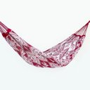 Ver imagem 1 de Rede de Dormir Casal Indiana Vinho com Branco