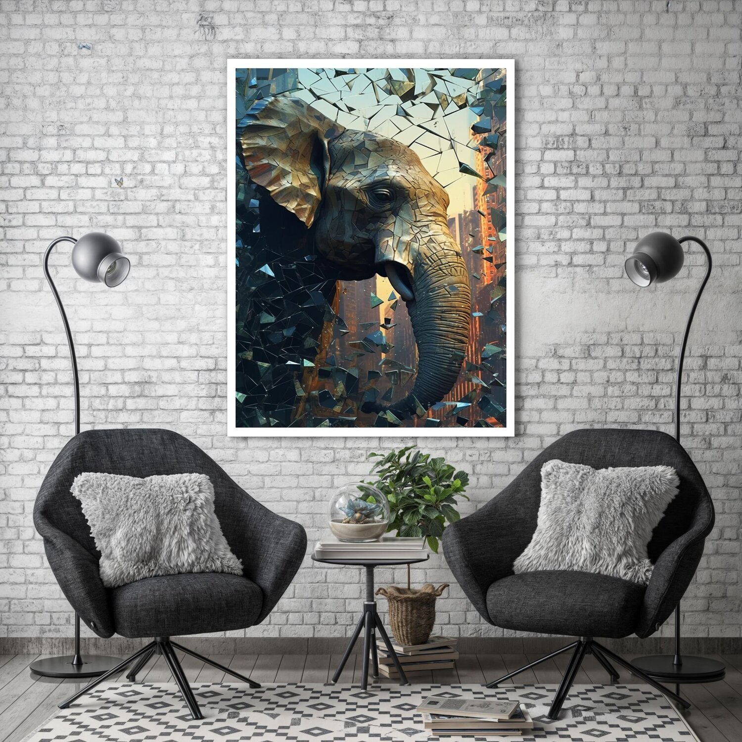 Quadro Decorativo Elefante Animal 007 60x80 - 3