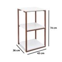 Ver mais imagens de Aparador Prateleira Casa Quarto Base Cobre Tampo Branco