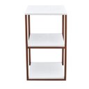 Ver imagem 2 de Aparador Prateleira Casa Quarto Base Cobre Tampo Branco