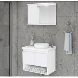 Kit Bergamo Suspenso 63,5cm Branco - 2