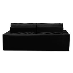 Sofá Retrátil e Reclinável 2 lugares com Molas 1,50m Ester Suede Preto Adonai Estofados - 9