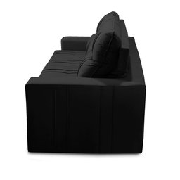 Sofá Retrátil e Reclinável 2 lugares com Molas 1,50m Ester Suede Preto Adonai Estofados - 8