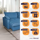 Ver imagem 3 de Sofá Cama Lume sem Caixa 2,80m Linho Azul - King House