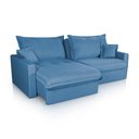Ver imagem 5 de Sofá Cama Lume sem Caixa 2,80m Linho Azul - King House