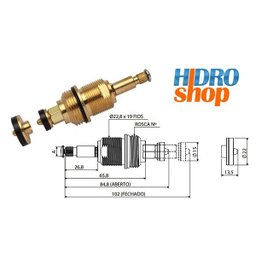 Reparo Registro Pressão Acqua System Top Fusion Estria Docol - 018402 - 2