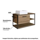Ver imagem 2 de Gabinete para Banheiro Industrial Suspenso 80 cm com 1 Porta e Cuba - Preto/Mel
