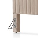 Ver imagem 5 de Cabeceira Cama Box Casal 1,40m Estofada Havai Veludo Bege