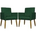 Ver imagem 1 de Kit 2 Poltronas Decorativas para Sala Mari Suede Pé Palito