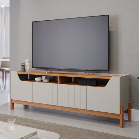 Rack para TV até 70 Polegadas MDF 185cm Moema Bege