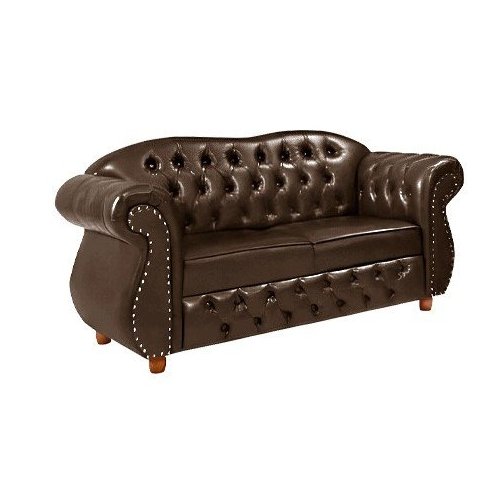 Namoradeira Chesterfield Merlo 2 Lugares - Corano Marrom / Decoração, recepção, sala tv estar