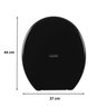 Tampa Vaso Sanitário Assento Soft Macio Universal Oval Preto - 6