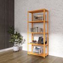Ver imagem 2 de Estante de Estrutura Metálica com 5 Prateleiras 175cm(a)92acm(l)40cm(p) com Reforço Laranja