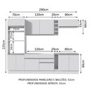 Ver imagem 4 de Armário de Cozinha Completa 290cm Branco Vicenza Madesa