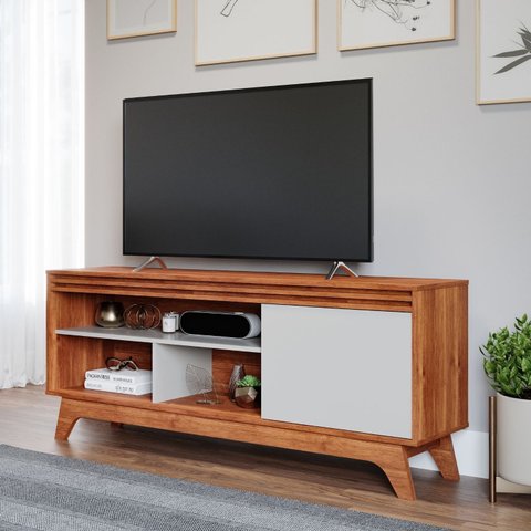 Rack para TV até 55 Polegadas 100% MDF 154cm Grécia Marrom