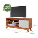 Ver imagem 3 de Rack para TV até 55 Polegadas 100% MDF 154cm Grécia Marrom