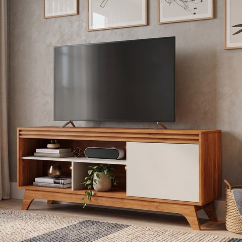 Rack para TV até 55 Polegadas 100% MDF 154cm Grécia Marrom