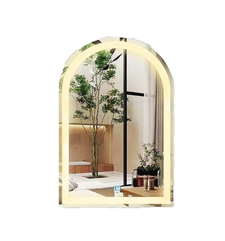 Ver imagem 4 de Espelho Jateado Arco Grande Iluminado com Led Quente Touch 160x80cm