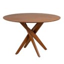 Ver imagem 2 de Mesa de Jantar Redonda Madeira Maciça 6 Lugares 130cm Lisboa