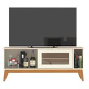Ver imagem 6 de Rack para Tv até 55 Polegadas Trend 1 Porta Vidro Deslizante Reflecta 136cm - Off White e Cedro
