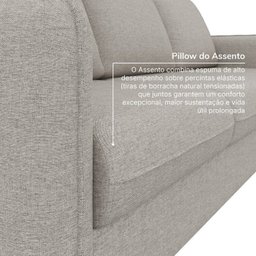 Conjunto Sofá com 2 e 3 Lugares em Linho Orquídea Cabecasa Madeiramadeira - 7