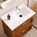 Ver imagem 7 de Gabinete Geovanna para Banheiro Freijó com Bancada de Mármore Sintético Branca 66 cm
