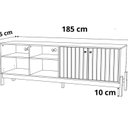 Ver imagem 3 de Rack para TV até 70 Polegadas 100% MDF 185cm Holanda Bege