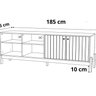 Rack para Tv de até 70 Polegadas 100% MDF Ripado Holanda 180cm - 3