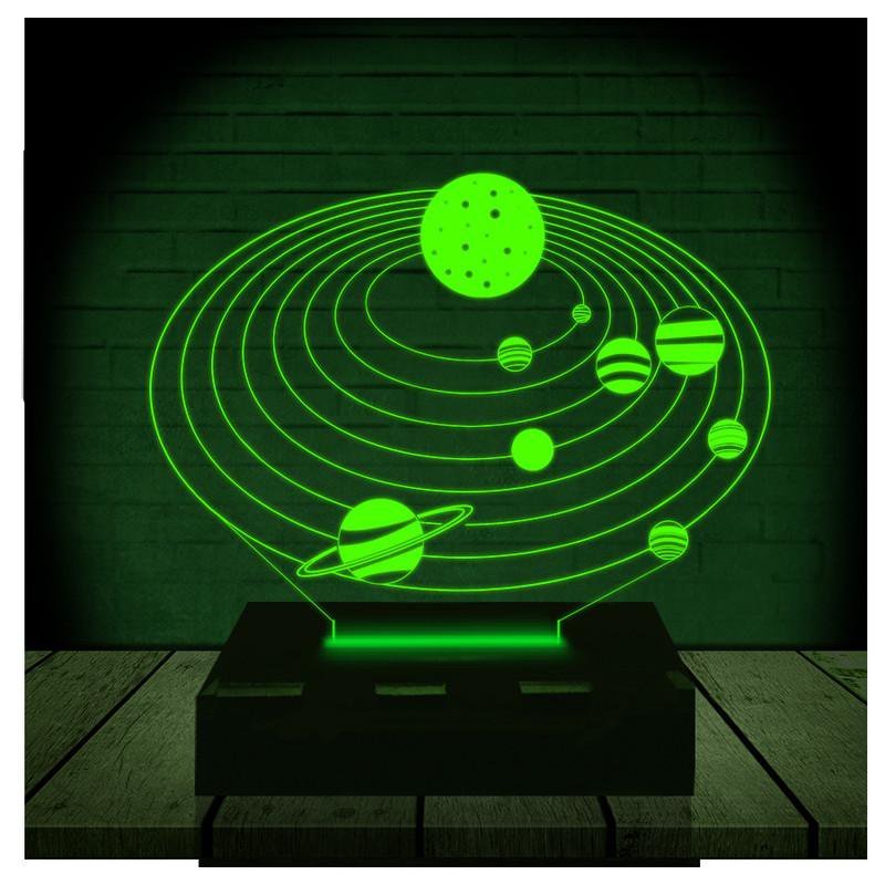 Luminária Led 3d | Sistema Solar Planetas | Abajur - 1