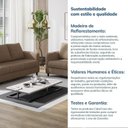 Ver mais imagens de Conjunto Sofá 5 Lugares Linho Marrom Orquídea 195cm e 138cm CabeCasa MadeiraOriginals