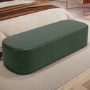 Ver imagem 2 de Kit 02 Puffs Decorativos Orgânicos para Living Quarto 140cm Doha W01 Couríssimo Verde Musgo - Lyam D