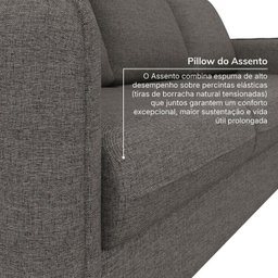 Conjunto Sofá com 2 e 3 Lugares em Linho Orquídea Cabecasa Madeiramadeira - 7