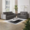 Ver imagem 2 de Conjunto Sofá com 2 e 3 Lugares em Linho Orquídea CabeCasa MadeiraOriginals