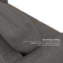 Ver imagem 6 de Conjunto Sofá 5 Lugares Linho Cinza Orquídea 195cm e 138cm CabeCasa MadeiraOriginals