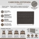 Ver imagem 7 de Cabeceira para Cama Casal King Estofada 1,93 ,Mts Liz Vilajo: Suede Crush Cacau