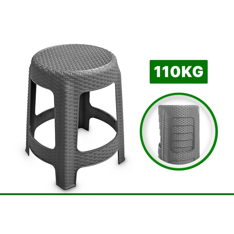 Kit 6 Banqueta Rattan 110 Kg Arqplast - 3