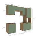 Ver imagem 4 de Lavanderia Modulada Kappesberg Celeste 6 Peças Nogueira/verde 250cm