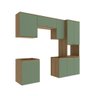 Lavanderia Modulada Kappesberg Celeste 6 Peças Nogueira/verde 250cm - 2