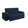 Sofá Confort Premium 1,70m Assento Retrátil/reclinável Porta Copos e Usb Suede Petróleo - Xflex - 4