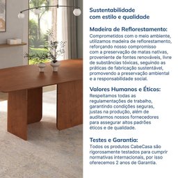 Mesa de Jantar 8 Lugares 210cm X 110cm Boreal Cabecasa Madeiramadeira - 5