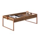 Ver imagem 2 de Mesa Centro Retangular para Sala de Estar 30cm x 48cm x 93cm Columbia Marrom