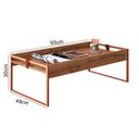 Ver imagem 3 de Mesa Centro Retangular para Sala de Estar 30cm x 48cm x 93cm Columbia Marrom