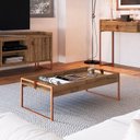 Ver imagem 1 de Mesa Centro Retangular para Sala de Estar 30cm x 48cm x 93cm Columbia Marrom