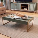 Ver imagem 1 de Mesa Centro Retangular para Sala de Estar 30cm x 48cm x 93cm Columbia Verde