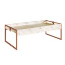 Ver imagem 2 de Mesa Centro Retangular para Sala de Estar 30cm x 48cm x 93cm Columbia Branco
