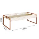 Ver imagem 3 de Mesa Centro Retangular para Sala de Estar 30cm x 48cm x 93cm Columbia Branco