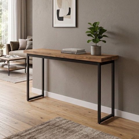Aparador para Sala de Estar Estilo Industrial Oxford 110cm Marrom/Mel