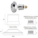 Ver imagem 2 de Conversor Registro Pressão e Gaveta Deca Docol para Fabrimar - 135601 Blukit