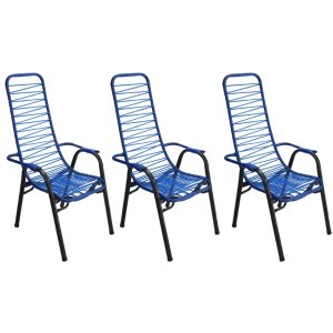 Kit 3 Cadeiras de Área Reforçada de Linha Azul Fortmix